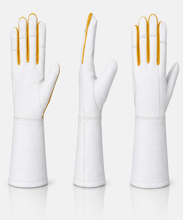 Goat Grain Leather Welding Gloves Long Cuff Multi View Multi-view goat grain leather welding gloves with extended protective safety cuff