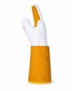 Goat Grain Leather Welding Gloves Reinforced Palm Side View