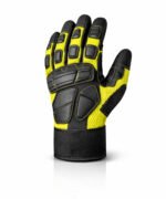 High Visibility TPR Impact Work Gloves Back View