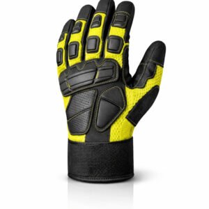 High Visibility TPR Impact Work Gloves Back View