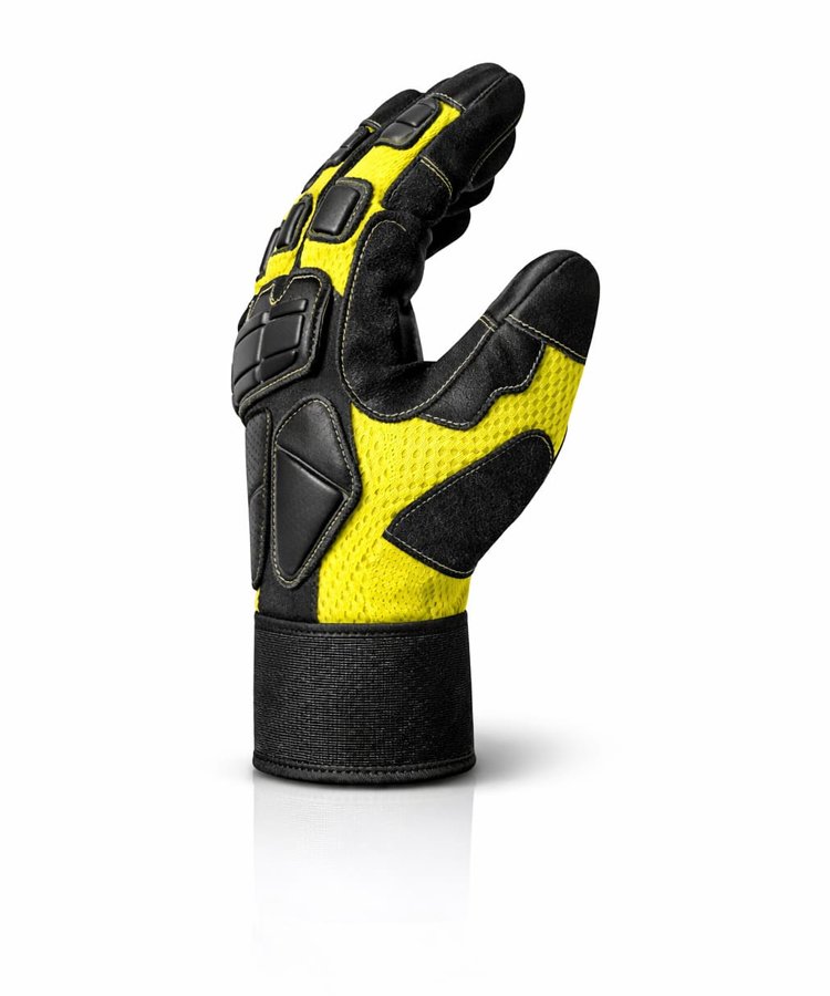 High Visibility TPR Impact Work Gloves Side View High Visibility TPR Impact Work Gloves Side View