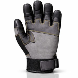 Impact Resistant Mechanical Work Gloves Front View with reinforced palm and adjustable wrist closure