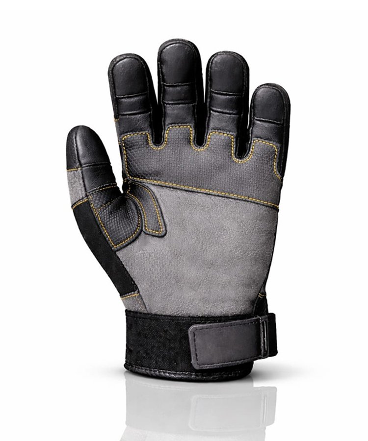 Impact Resistant Mechanical Work Gloves Front View Impact Resistant Mechanical Work Gloves Front View with reinforced palm and adjustable wrist closure