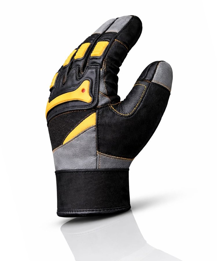 Impact Resistant Mechanical Work Gloves Side View Impact Resistant Mechanical Work Gloves Side View with TPR impact protection and ergonomic hand design