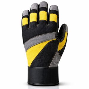 Performance Handling Work Gloves back view with breathable stretch fabric and ergonomic industrial work glove construction