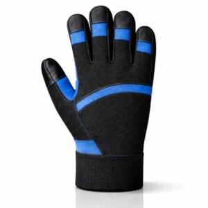 Precision Handling Work Gloves Back View with Breathable Stretch Fabric and Ergonomic Design