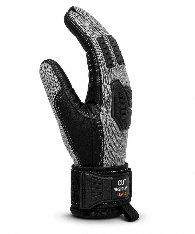 Professional Cut Resistant Tactical Gloves Level 5 Side View Professional Cut Resistant Tactical Gloves Level 5 Side View with Ergonomic Protective Design