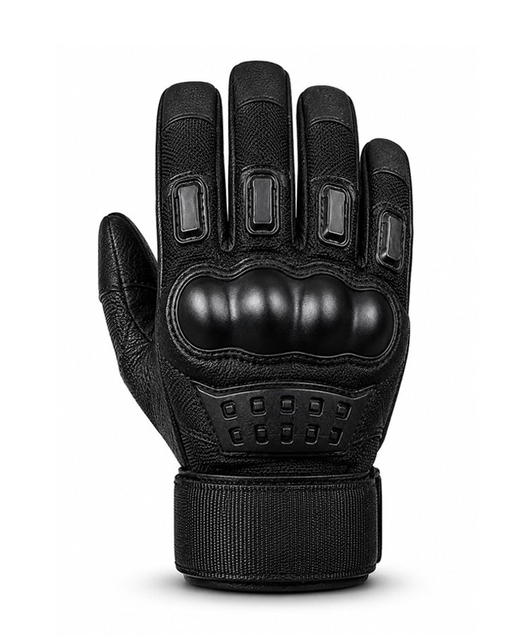 Professional Hard Knuckle Tactical Patrol Gloves Back View Professional hard knuckle tactical patrol gloves back view with molded knuckle protection and reinforced finger guards