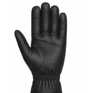 Front view of professional tactical duty gloves featuring reinforced synthetic leather palm and ergonomic grip design