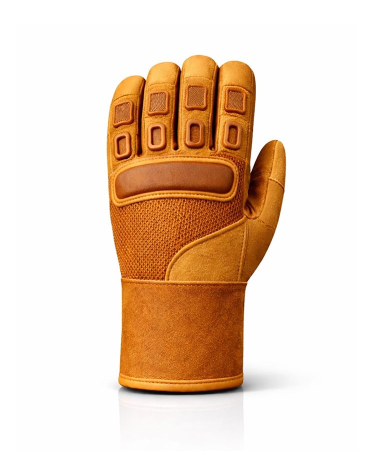 Professional Tactical Patrol Gloves Back View | Samar & Sons Back view of professional tactical patrol gloves featuring ergonomic knuckle protection, reinforced finger guards, breathable mesh backhand construction, extended tactical cuff, and durable synthetic leather panels for patrol, security, military, and outdoor applications.