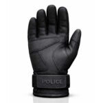 Professional tactical shooting gloves front view with reinforced palm construction and adjustable wrist closure