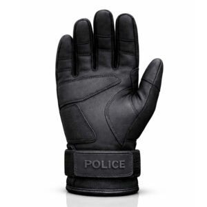 Professional tactical shooting gloves front view with reinforced palm construction and adjustable wrist closure