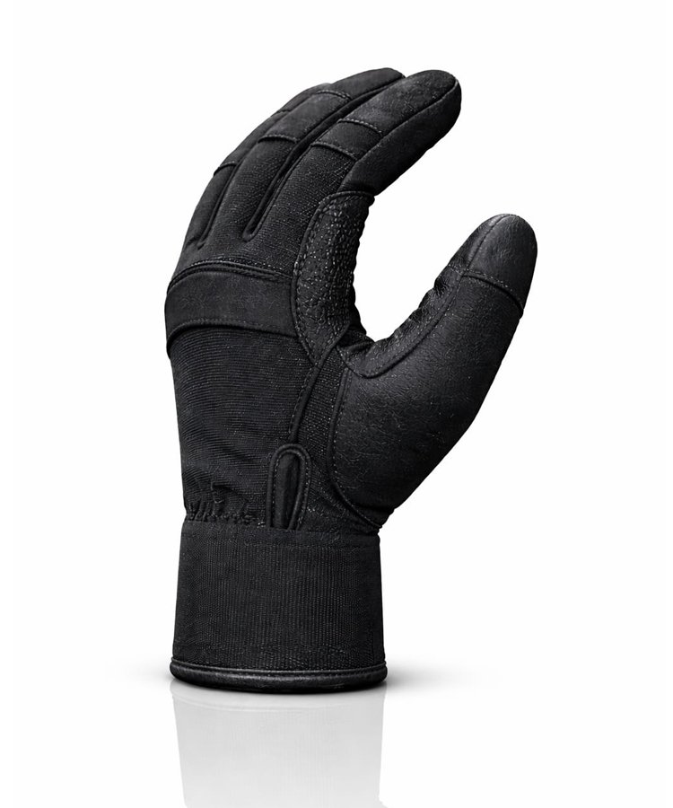 Professional Tactical Shooting Gloves Side View Professional tactical shooting gloves side view with ergonomic thumb design and full finger protection