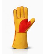 Reinforced Palm Split Leather Welding Gloves Front View