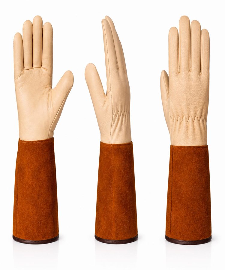 Sheep Grain Leather Welding Gloves Split Leather Sleeve Multi View Multi-view of sheep grain leather welding gloves with reinforced palm protection and split leather sleeve