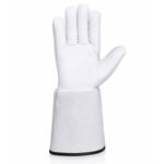 Sheep grain TIG welding gloves front view with split leather cuff