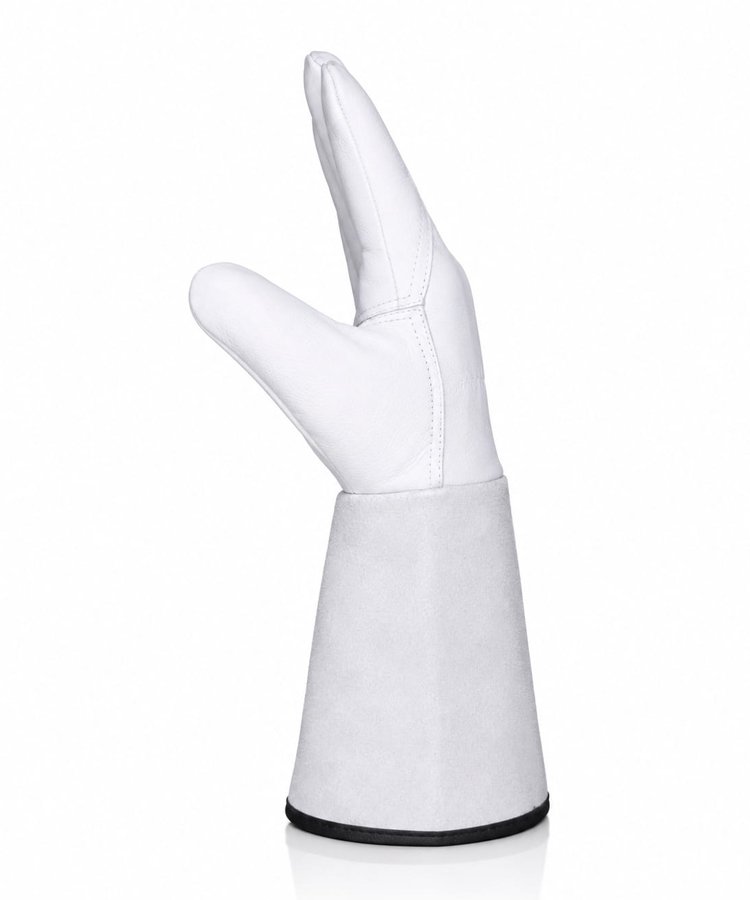 Sheep Grain TIG Welding Gloves Side View Sheep grain TIG welding gloves side view with split leather cuff