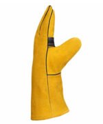 Black Reinforced Palm Split Leather Welding Gloves Side Vie