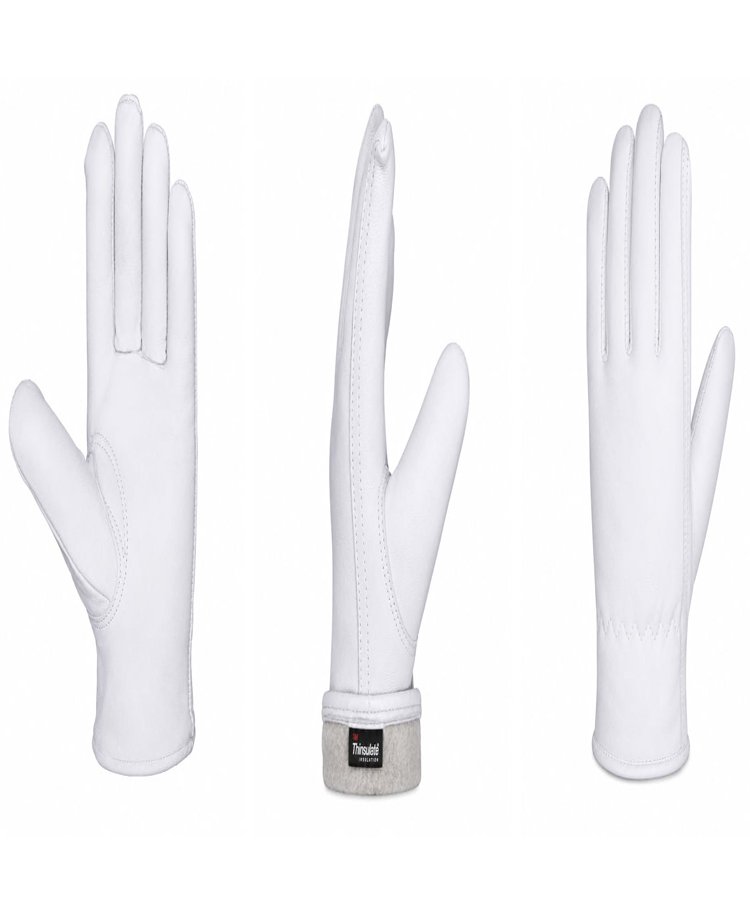 Winter Driver Gloves Sheep Grain Leather 3M Thinsulate Lined Multi-view sheep grain leather winter driver gloves with 3M Thinsulate insulation showing front, side and back views