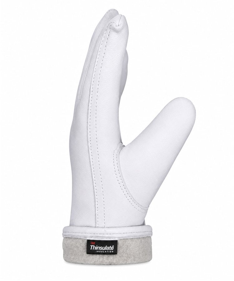 Winter Driver Gloves Sheep Grain Leather 3M Thinsulate Lined Side view of sheep grain leather winter driver gloves with wing thumb design and 3M Thinsulate insulation